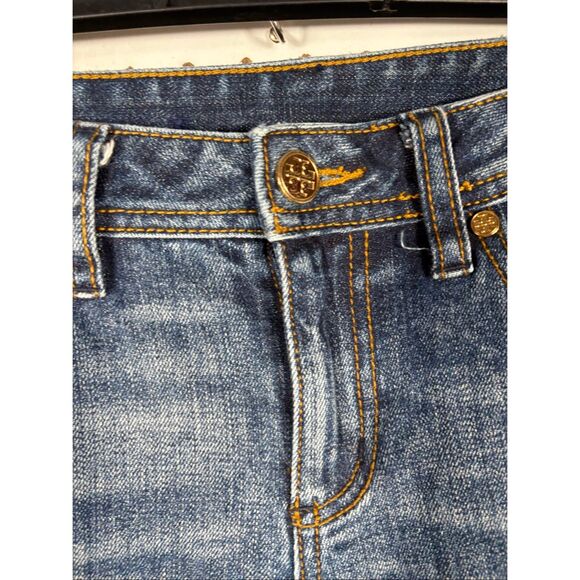 Tory Burch classic Tory boot denim jeans size 28 - Picture 10 of 16